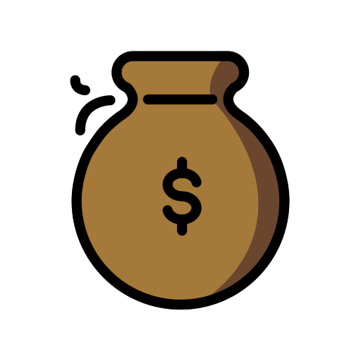 Money Bag as drawn by OpenMoji in 15.1