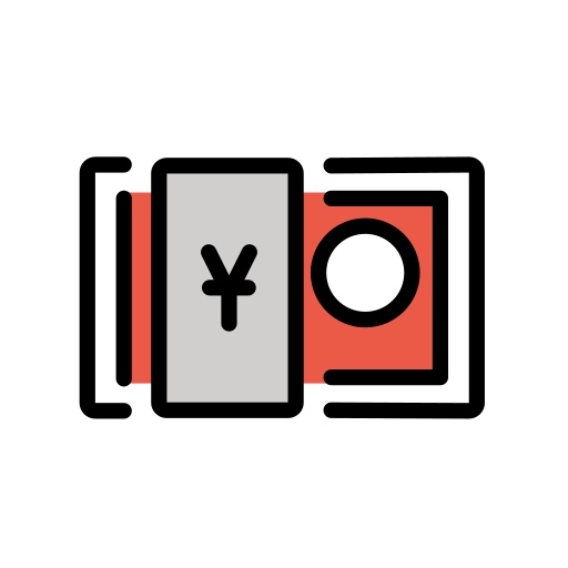 Yen Banknote as drawn by OpenMoji in 15.1