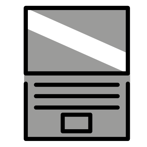 Laptop as drawn by OpenMoji in 15.1