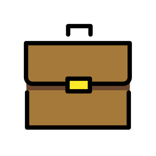 Briefcase as drawn by OpenMoji in 15.1