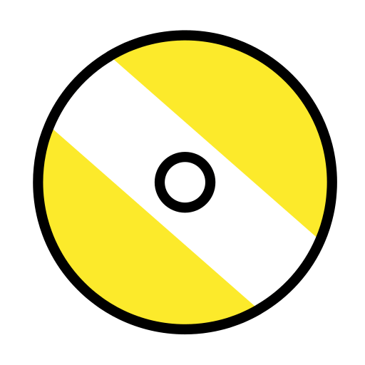 Dvd as drawn by OpenMoji in 15.1