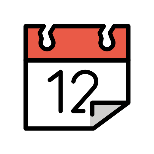 Tear-Off Calendar as drawn by OpenMoji in 15.1