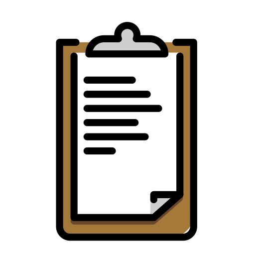 Clipboard as drawn by OpenMoji in 15.1