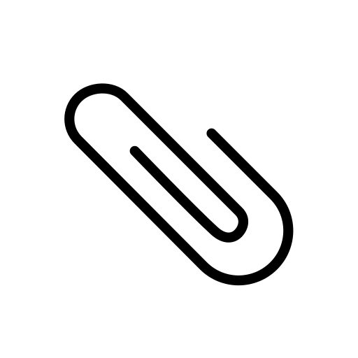 Paperclip as drawn by OpenMoji in 15.1