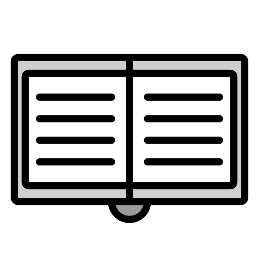 Open Book as drawn by OpenMoji in 15.1
