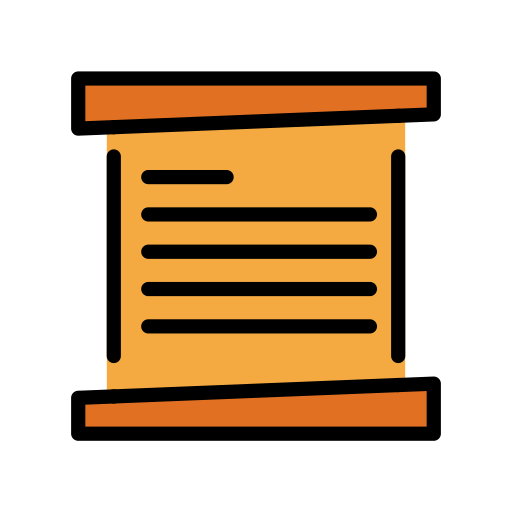 ورقة ملفوفة as drawn by OpenMoji in 15.1
