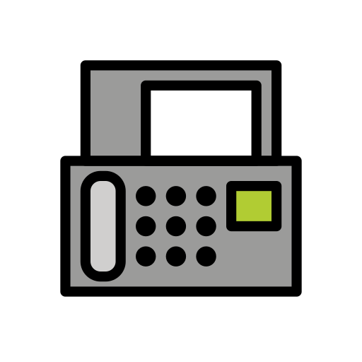 Fax Machine as drawn by OpenMoji in 15.1