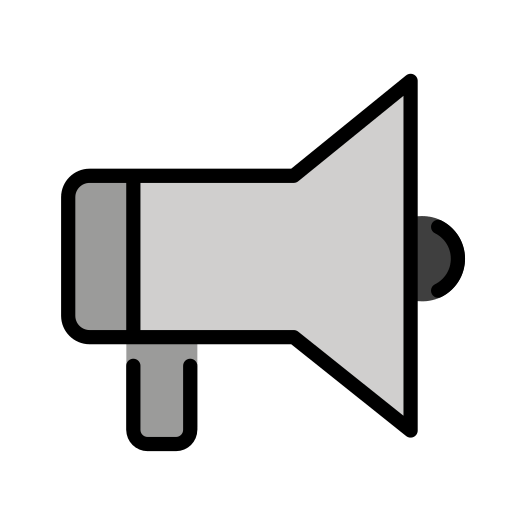 Loudspeaker as drawn by OpenMoji in 15.1