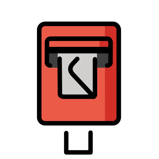Postbox as drawn by OpenMoji in 15.1