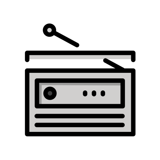 Radio as drawn by OpenMoji in 15.1