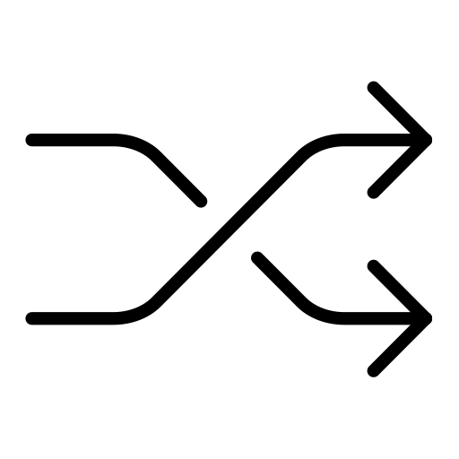 Shuffle Tracks Button as drawn by OpenMoji in 15.1