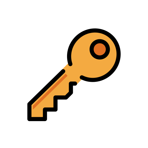 Key as drawn by OpenMoji in 15.1