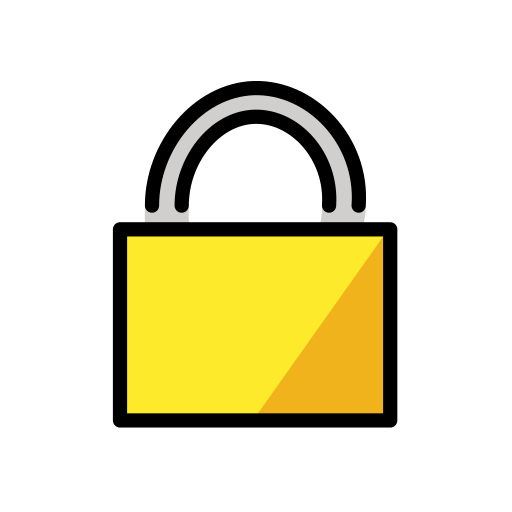 Locked as drawn by OpenMoji in 15.1