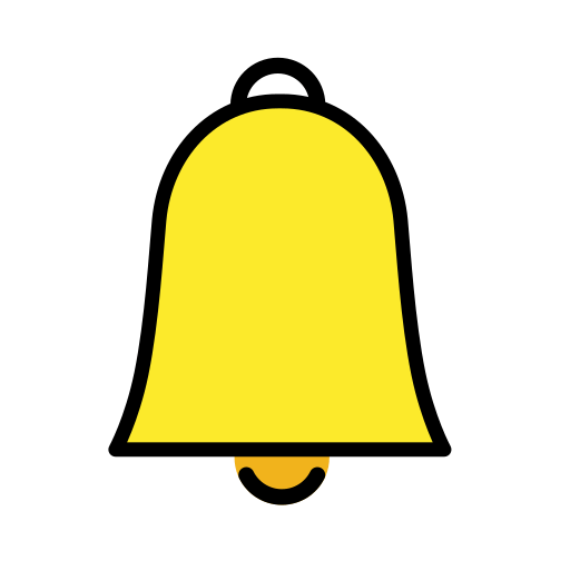 Bell as drawn by OpenMoji in 15.1