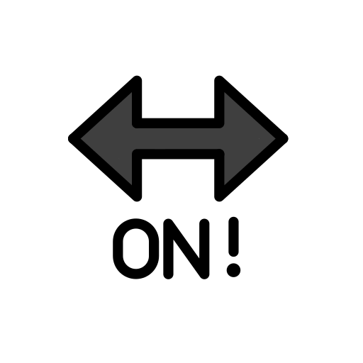 ON! Arrow as drawn by OpenMoji in 15.1