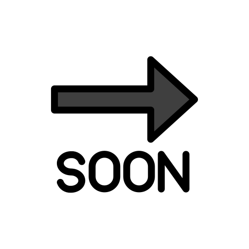 SOON Arrow as drawn by OpenMoji in 15.1