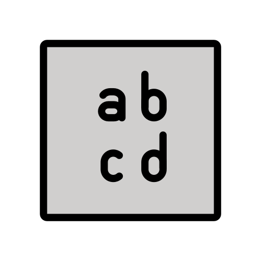Input Latin Lowercase as drawn by OpenMoji in 15.1