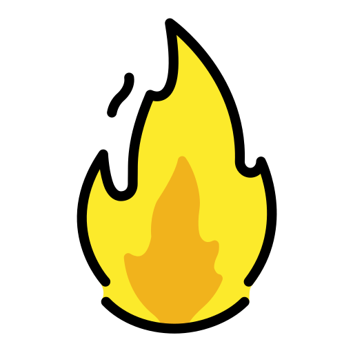 Fire as drawn by OpenMoji in 15.1