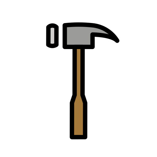 Hammer as drawn by OpenMoji in 15.1