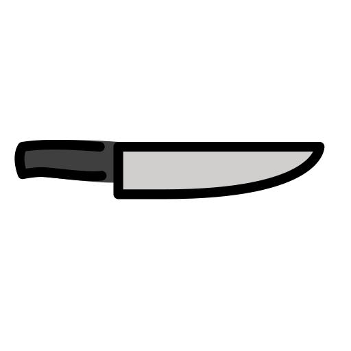 Kitchen Knife as drawn by OpenMoji in 15.1