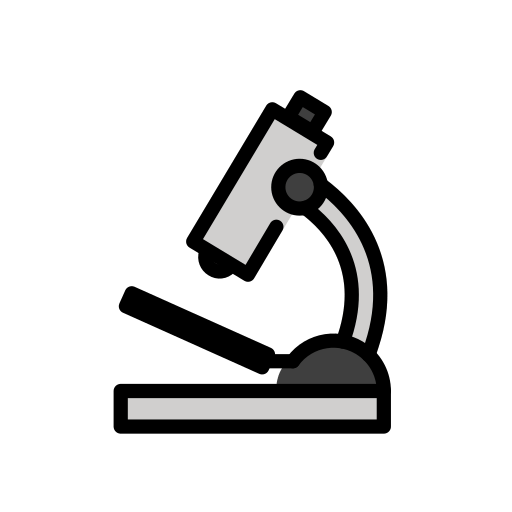 Microscopio as drawn by OpenMoji in 15.1
