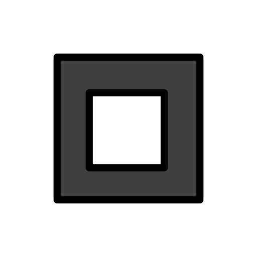 Black Square Button as drawn by OpenMoji in 15.1