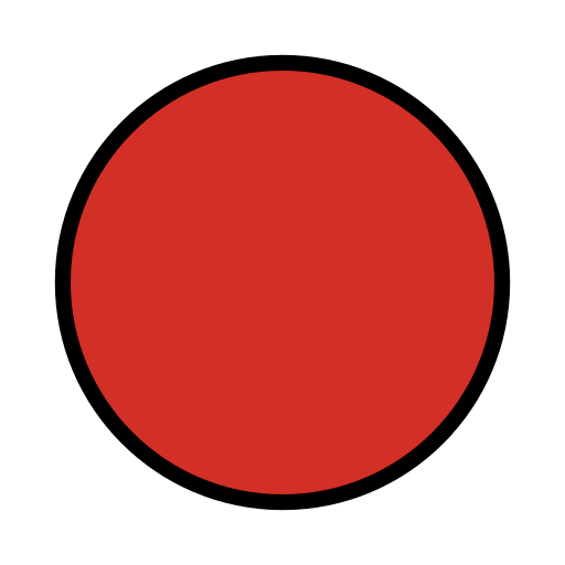 Red Circle as drawn by OpenMoji in 15.1
