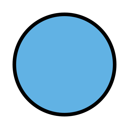 Blue Circle as drawn by OpenMoji in 15.1