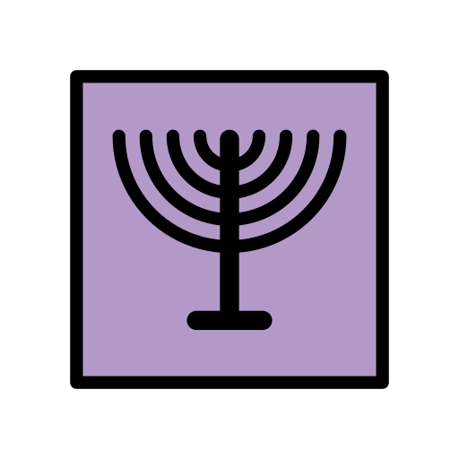 Menorah as drawn by OpenMoji in 15.1