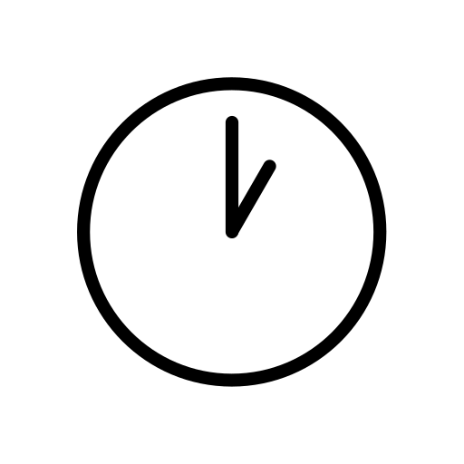One O’clock as drawn by OpenMoji in 15.1