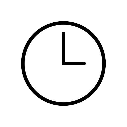 Three O’clock as drawn by OpenMoji in 15.1