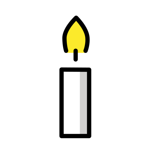 Candle as drawn by OpenMoji in 15.1