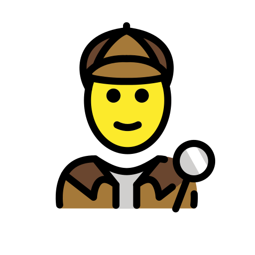 Detective as drawn by OpenMoji in 15.1
