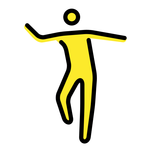 Uomo Che Balla as drawn by OpenMoji in 15.1