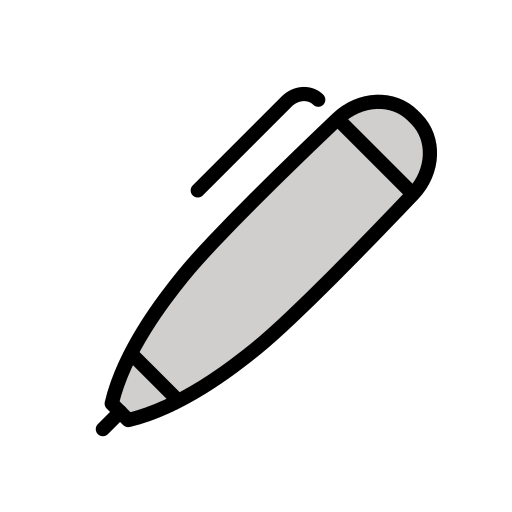 Pen as drawn by OpenMoji in 15.1