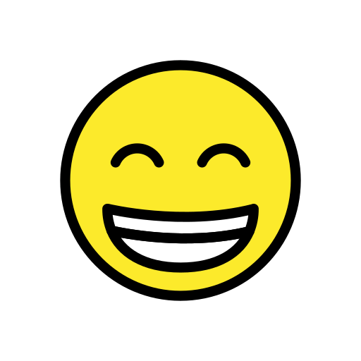 beaming face with smiling eyes — OpenMoji