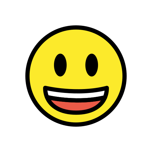 grinning face with big eyes — OpenMoji