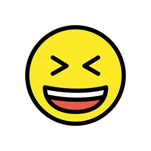 grinning squinting face — OpenMoji
