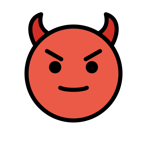 smiling face with horns — OpenMoji