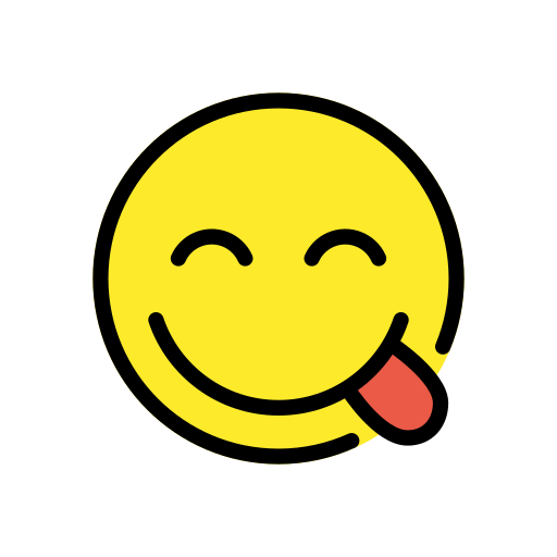 face savoring food — OpenMoji