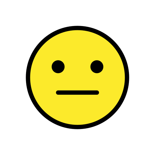 Neutral Face as drawn by OpenMoji in 15.1