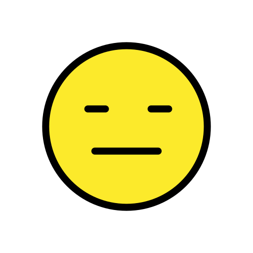 Expressionless Face as drawn by OpenMoji in 15.1