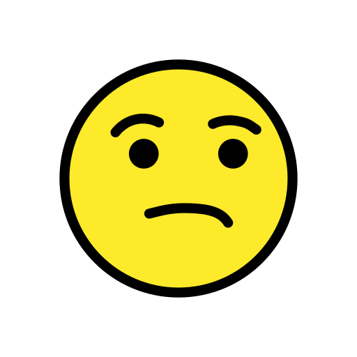 Unamused Face as drawn by OpenMoji in 15.1