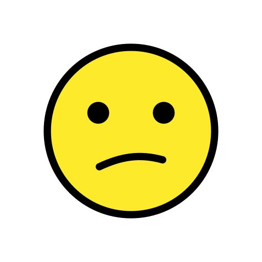confused face — OpenMoji