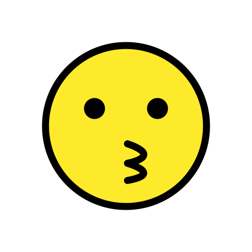 kissing face — OpenMoji