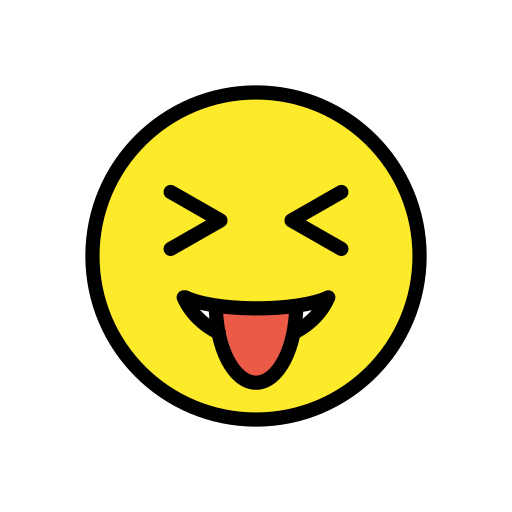squinting face with tongue — OpenMoji