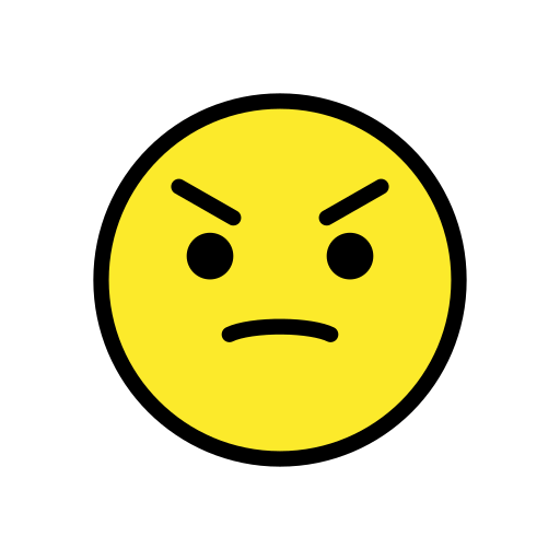 angry face — OpenMoji