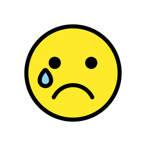 crying face — OpenMoji