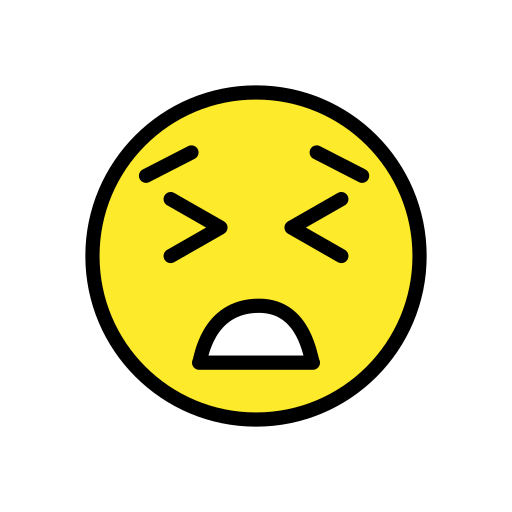 persevering face — OpenMoji