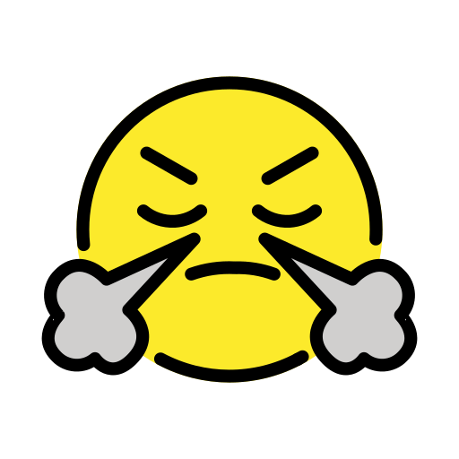 Schnaubendes Gesicht as drawn by OpenMoji in 15.1
